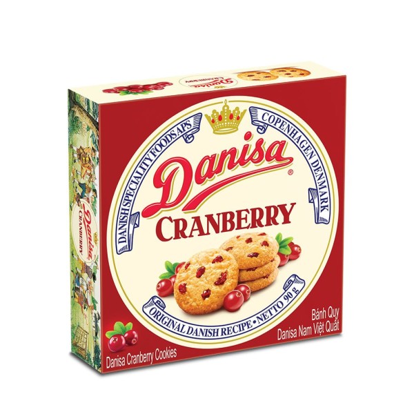 Encontraproduto.com.br - Biscoito Amanteigado Danisa Sabor Cranberry - 90g