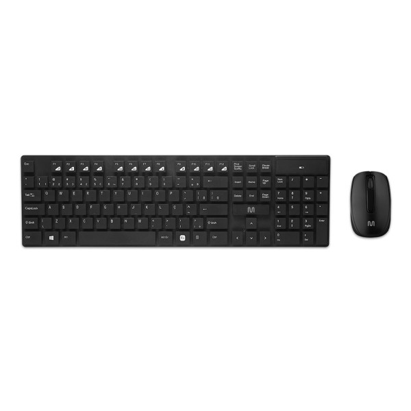 Encontraproduto.com.br - Combo Multimídia Sem Fio 2.4GHZ Teclas Flutuantes 1200 DPI Usb Preto - TC251OUT [Reembalado]