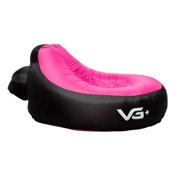 Encontraproduto.com.br - Sofá de Ar Hug Bag Inflável Camping Relaxante Rosa VG Plus