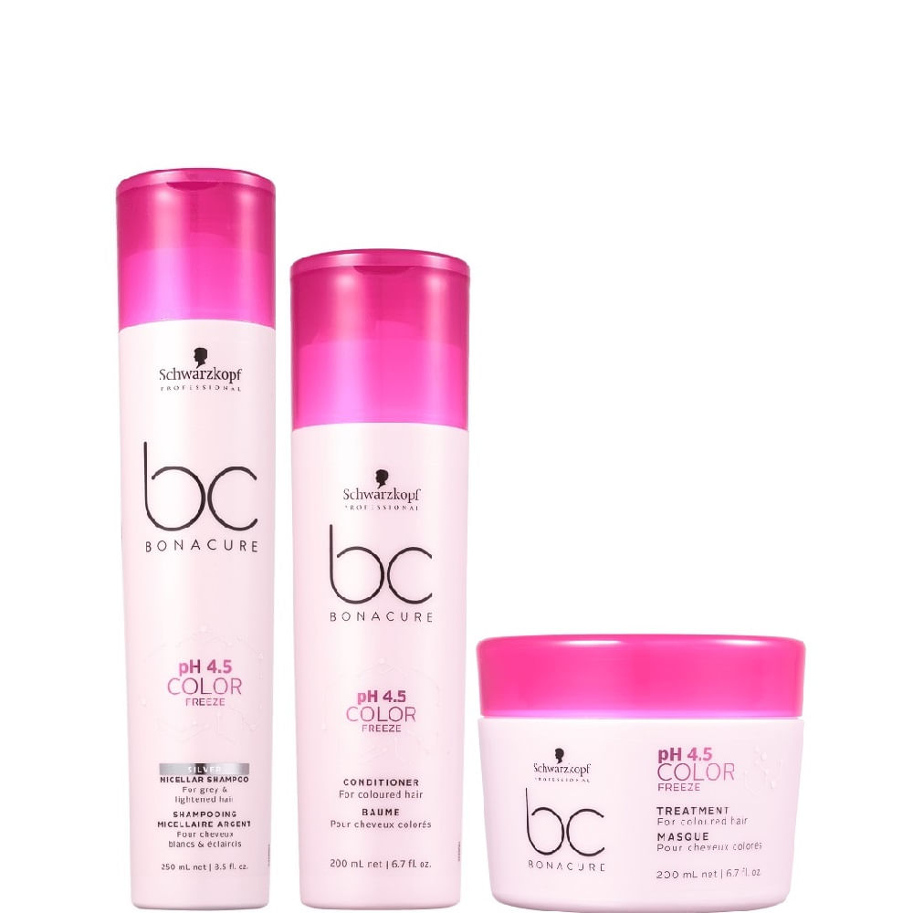 Kit Tratamento Schwarzkopf Bc Ph 4.5 Color Freeze Silver