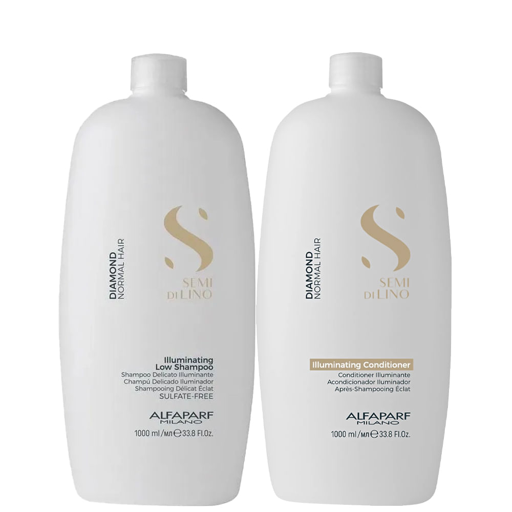 Kit Shampoo E Condicionador Alfaparf Semi Di Lino Diamond 1l