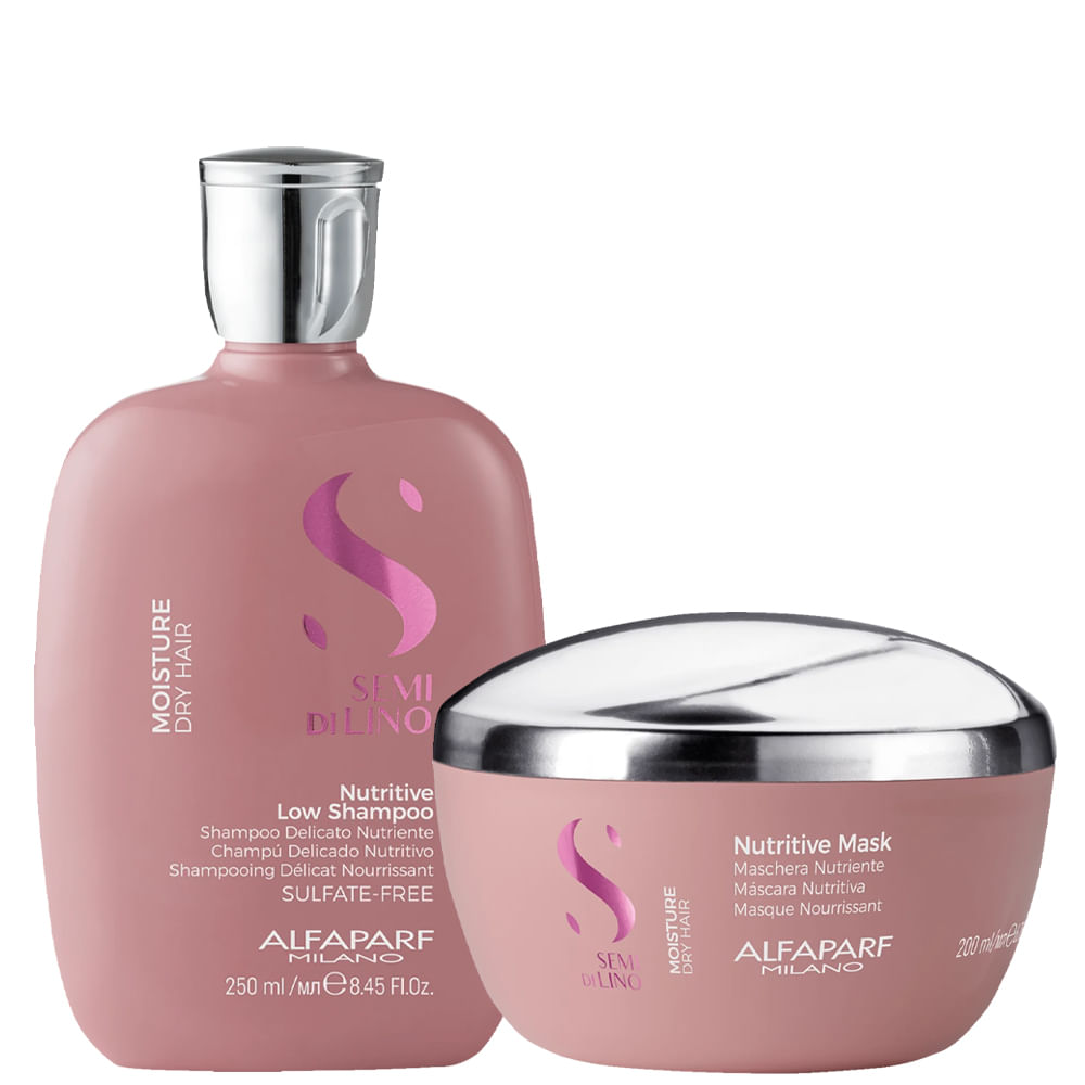 Kit Shampoo E Máscara Semi Di Lino Moisture Home Care