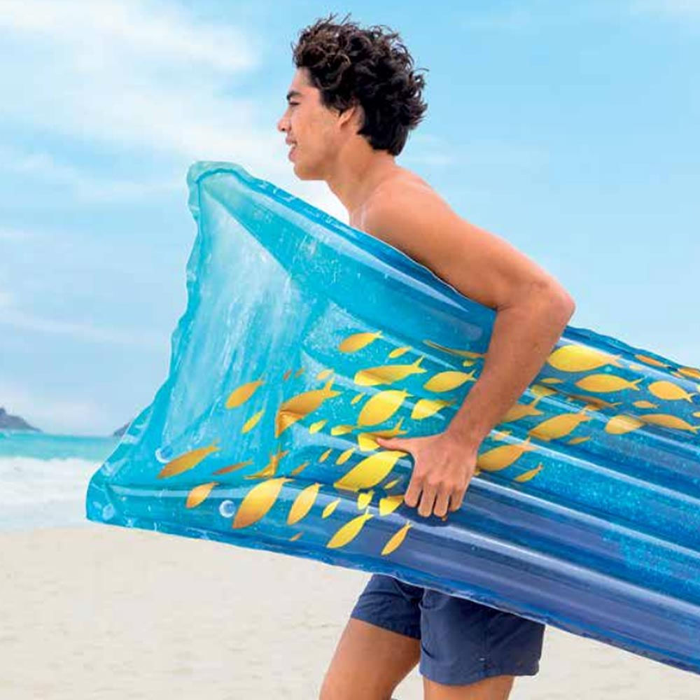 Colchão Inflável Piscina Praia Esteira Fashion - Intex Peixinhos