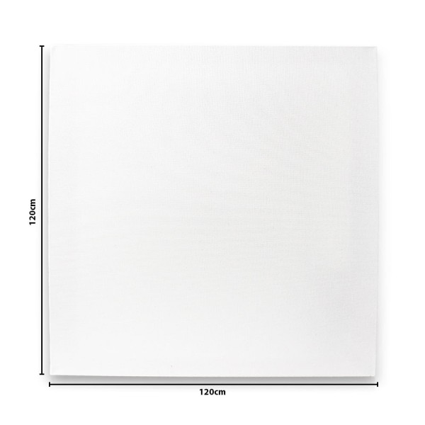 Encontraproduto.com.br - Tela Branca Painel Pintura De Algodão Tratado Chassis Duplo Telarte - 120cm x 120cm