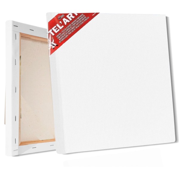 Encontraproduto.com.br - Tela Branca Painel Pintura De Algodão Tratado Chassis Duplo Telarte - 35cm x 35cm