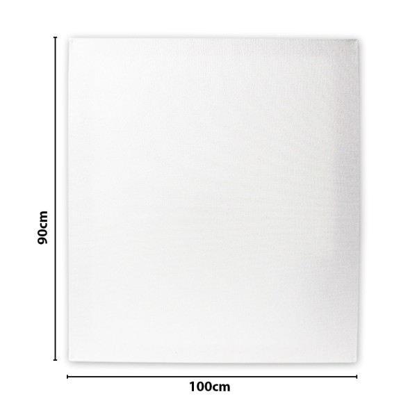 Encontraproduto.com.br - Tela Branca Pintura De Algodão Tratado Chassis Simples Telarte - 90cm x 100cm