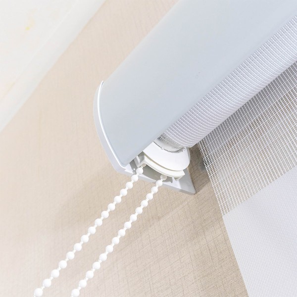 Encontraproduto.com.br - Persiana Double Vision Translucida 100% Poliester de 1m² - Cor: Branco