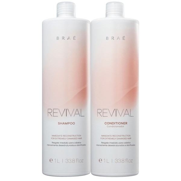 Encontraproduto.com.br - Kit Braé Revival Resgate Imediato - Shampoo 1000ml + Condicionador 1000ml