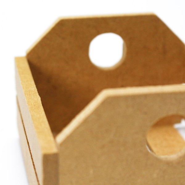 Encontraproduto.com.br - Caixote de MDF Madeira Crua - Tamanho: 12 x 10 x 07 cm