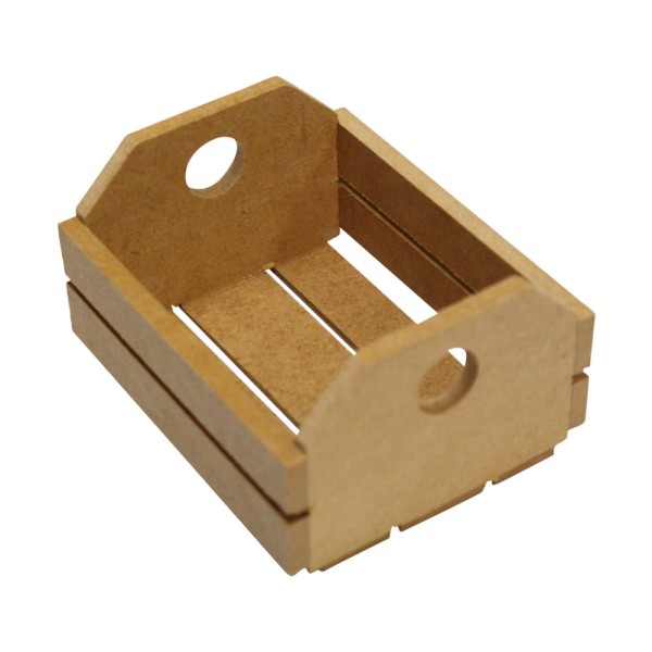 Encontraproduto.com.br - Caixote de MDF Madeira Crua - Tamanho: 12 x 10 x 07 cm