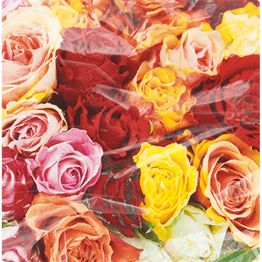 Guardanapo para Decoupage Toke e Crie com 02 Unidades Botões de Rosas Coloridas - GUA212001 - 21937