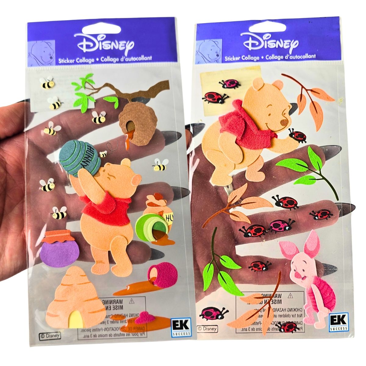 Encontraproduto.com.br - Kit com 6 Stickers Adesivos Disney Ursinho Pooh 3d Importados - Ek Success
