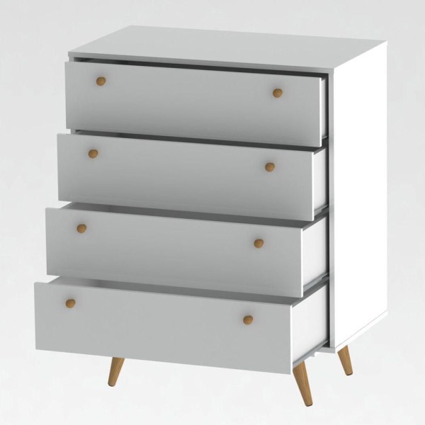 Encontraproduto.com.br - Cômoda Branca Retrô 35 - Cor: Branco