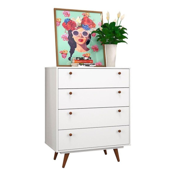 Encontraproduto.com.br - Cômoda Branca Retrô 35 - Cor: Branco