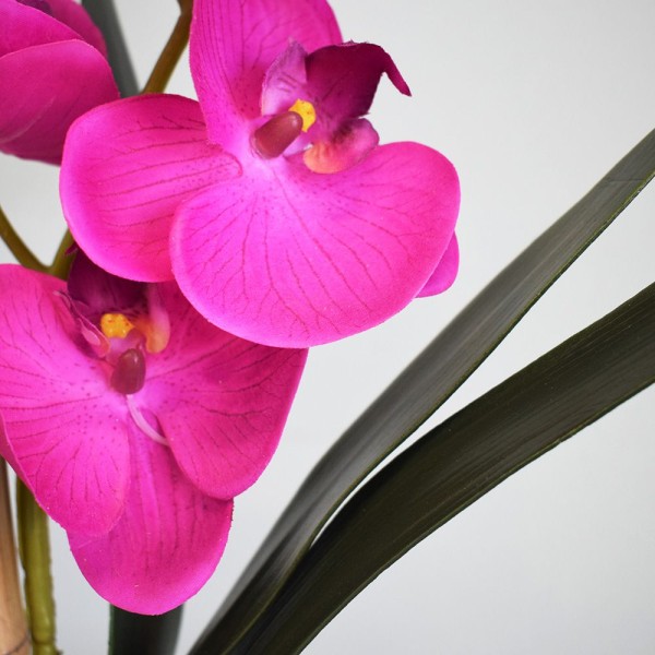 Encontraproduto.com.br - Arranjo Orquídea Artificial Pink no Vaso Rose Gold M | Formosinha