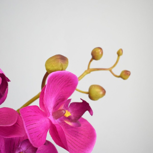Encontraproduto.com.br - Arranjo Orquídea Artificial Pink no Vaso Rose Gold M | Formosinha