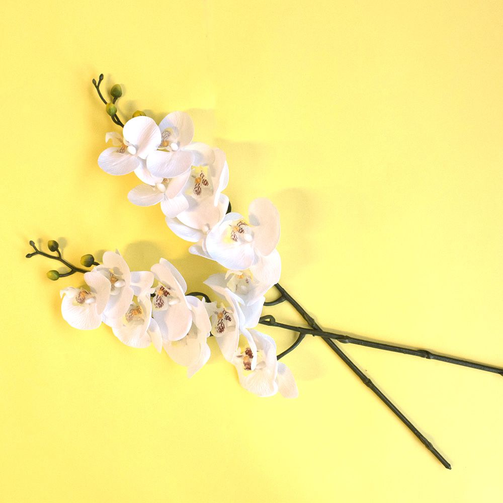 Encontraproduto.com.br - Orquídea Artificial Toque Real Branca Kit 9 Un | Formosinha