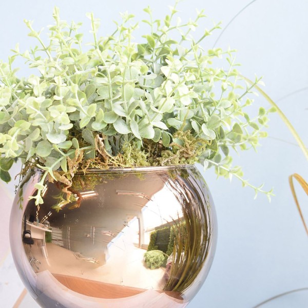 Encontraproduto.com.br - Arranjo de Folhagem Artificial no Vaso Bronze P | Formosinha