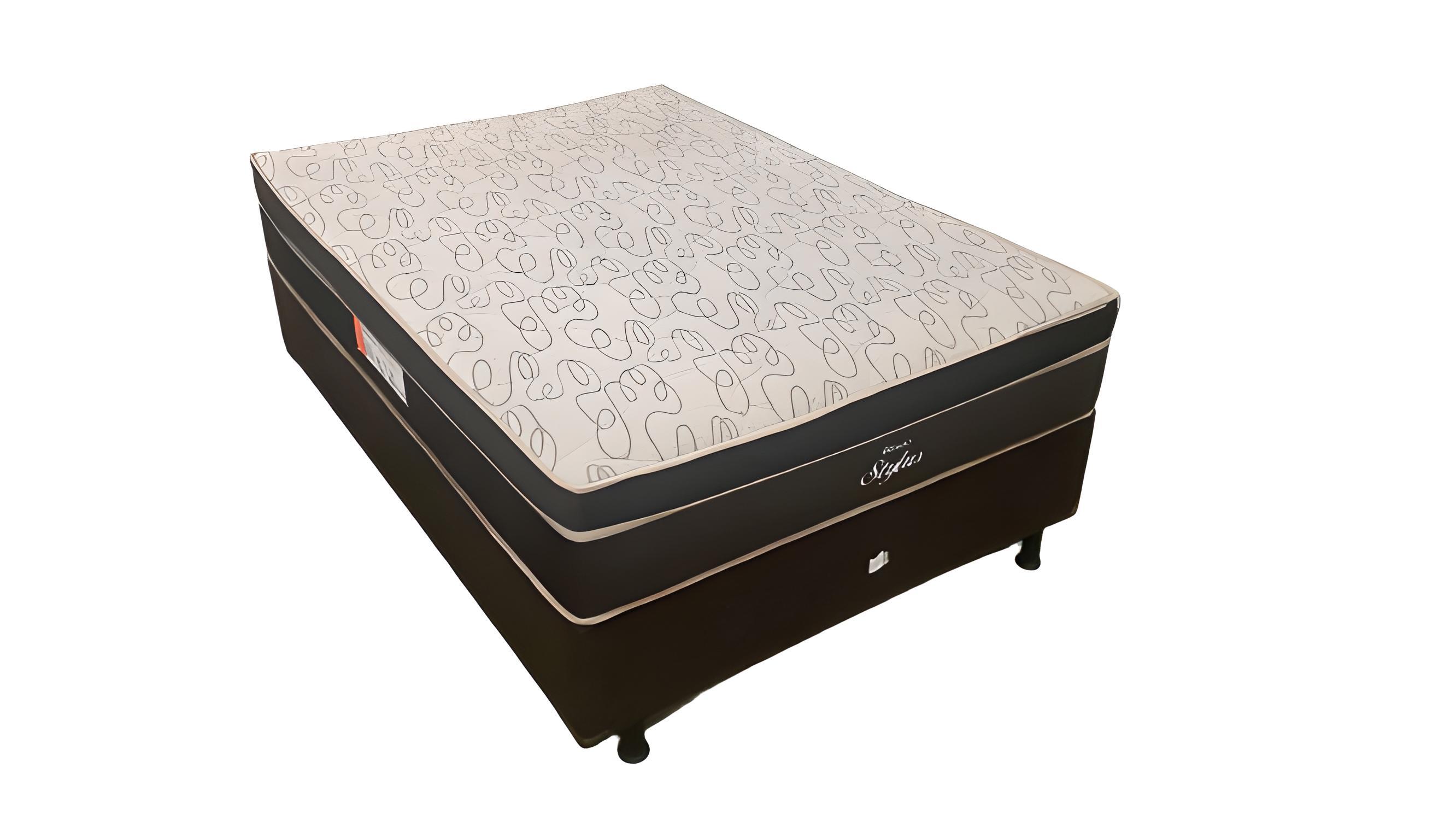 Conjunto Box Stylus Solteirão 108X198X60 Molas Ensacadas Topázio - Marrom