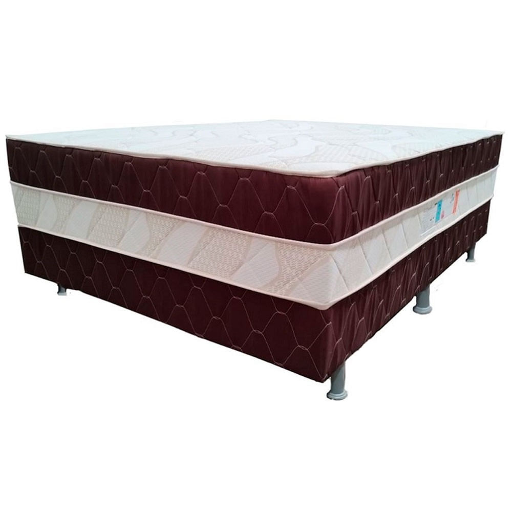 Unibox Ypê Casal 138X188X58cm Molas Ensacadas Sleep Thais - Chocolate