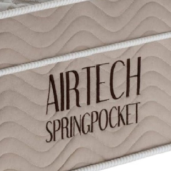 Encontraproduto.com.br - Colchão Solteiro Airtech Super Pocket 88X188X25cm D26 Ortobom - Cinza