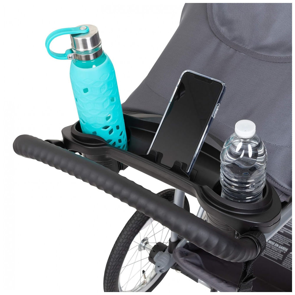 Encontraproduto.com.br - Carrinho de Bebê com Cadeira para Carro Baby Trend com Posição de Reclinação Ajustáveis, Cinza