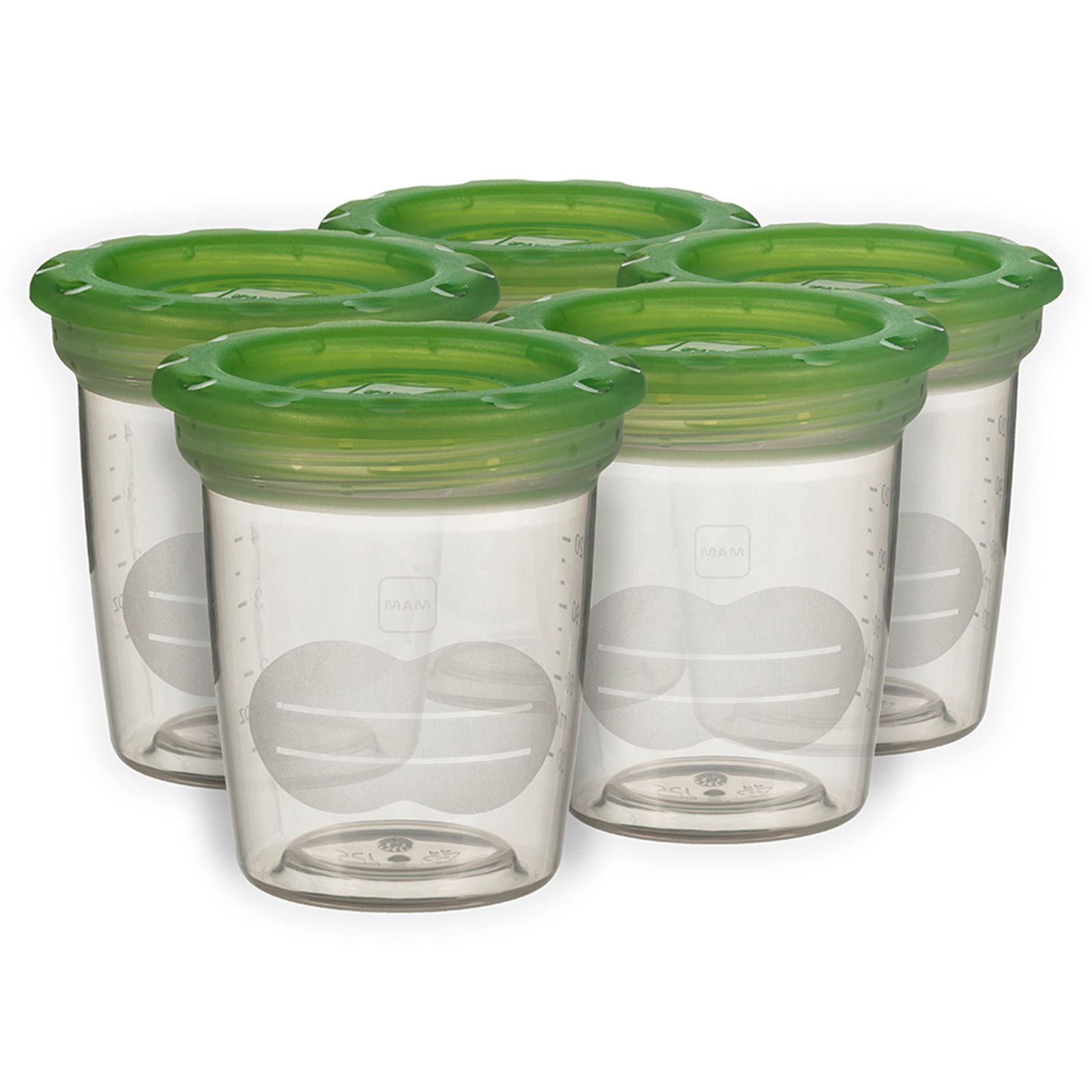Encontraproduto.com.br - Storage Solution Potes com Tampa MAM C/ 5 Unidades MAM 6050