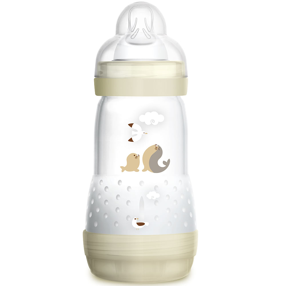 Encontraproduto.com.br - Mamadeiras Mam Easy Star 260ml Neutra Com Bico 2m+