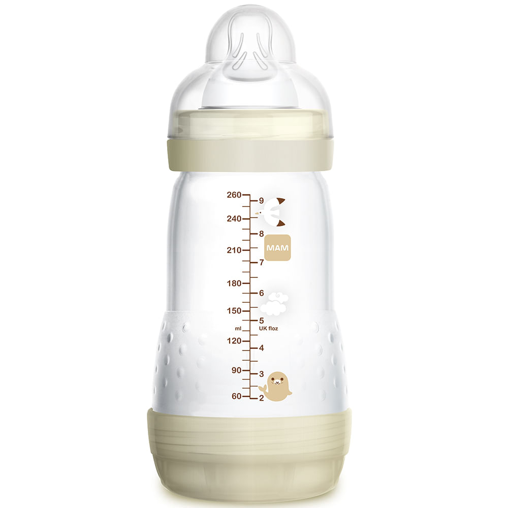 Encontraproduto.com.br - Mamadeiras Mam Easy Star 260ml Neutra Com Bico 2m+
