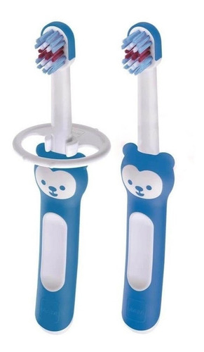 Kit Escova Dental Mam Babys Brush + 6 meses Boys com 2 Unidades (Cores Diversas)