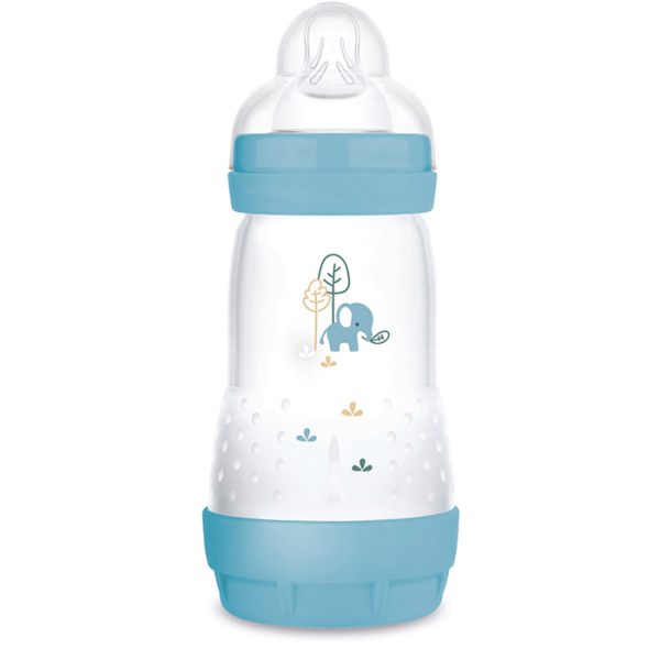 Encontraproduto.com.br - Kit com 3 Mamadeiras Easy Start 130/260/320ml Azul - MAM