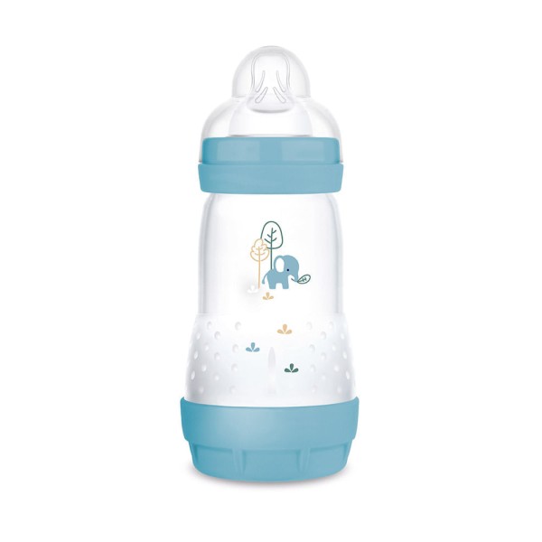 Encontraproduto.com.br - Kit com 3 Mamadeiras Easy Start 130/260/320ml Azul - MAM