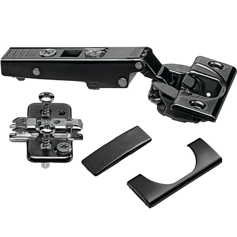 Encontraproduto.com.br - Dobradiça 35mm 110º Reta Clip Top Blumotion Preto Ônix com Amortecedor 02 unidades Blum