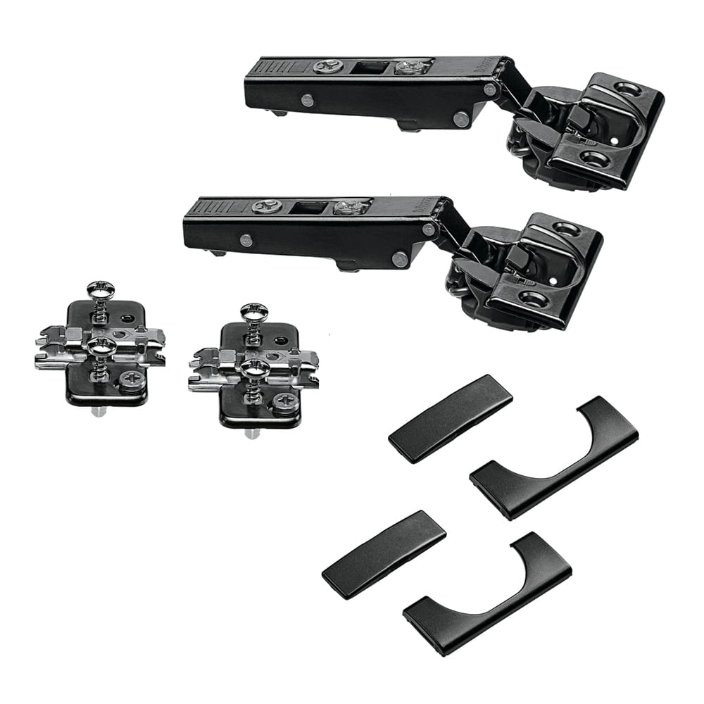 Encontraproduto.com.br - Dobradiça 35mm 110º Reta Clip Top Blumotion Preto Ônix com Amortecedor 02 unidades Blum