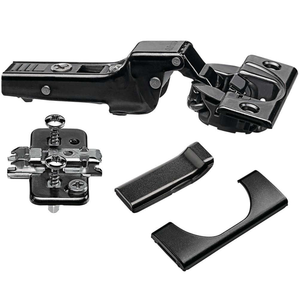 Encontraproduto.com.br - Dobradiça 35mm 110º Curva Clip Top Blumotion Ônix com Amortecedor 02 unidades Blum