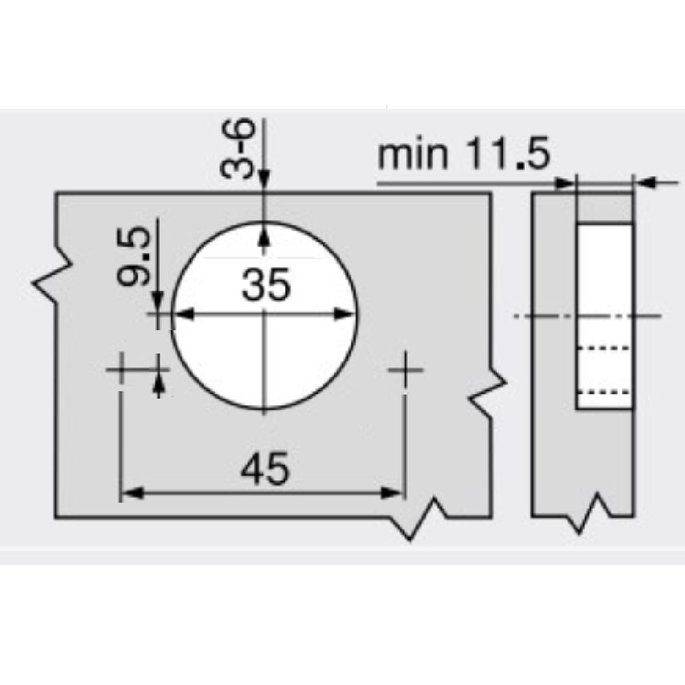 Encontraproduto.com.br - Dobradiça 35mm 110º Curva Clip Top Blumotion Ônix com Amortecedor 02 unidades Blum