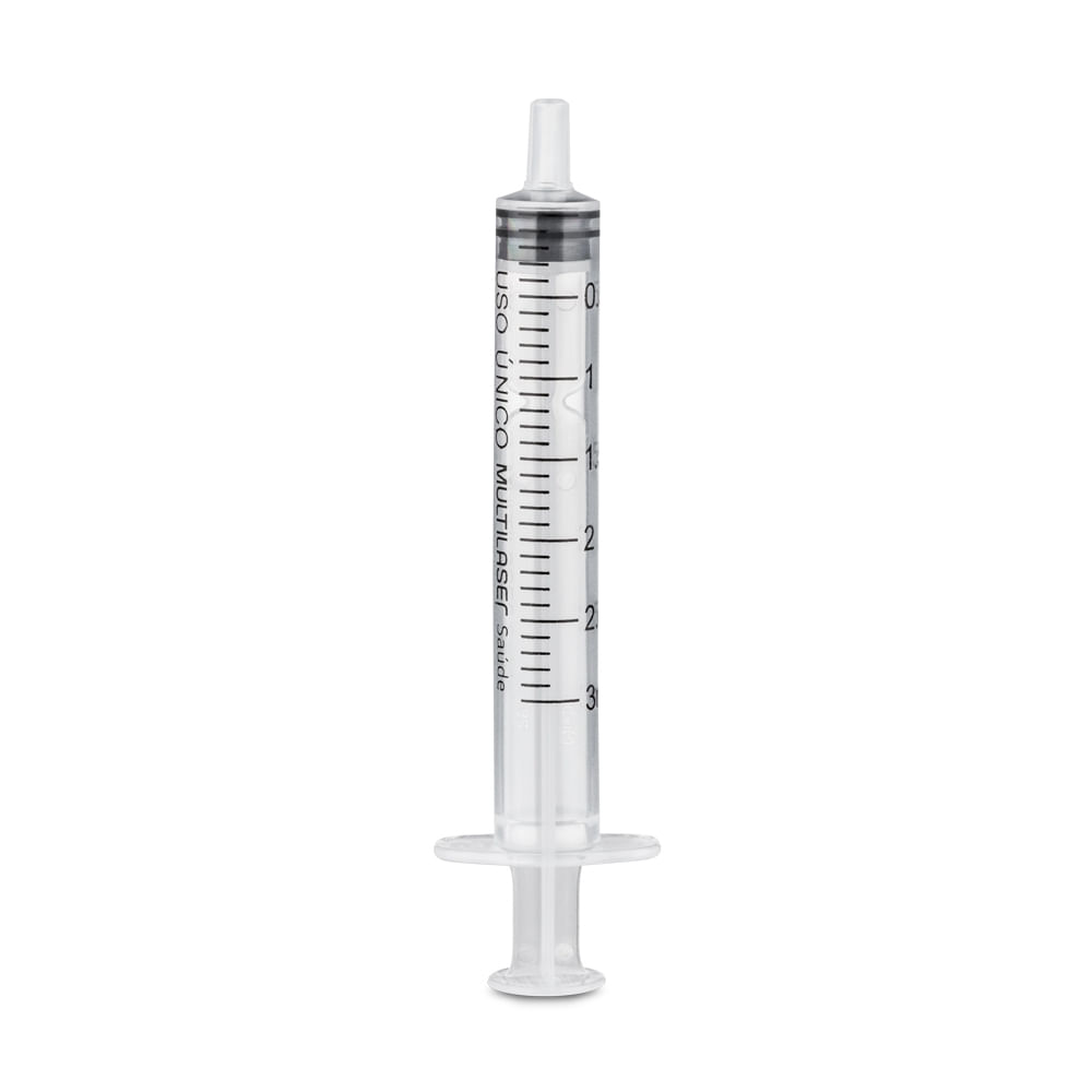 Seringa Luer Slip 3ml - Sem Agulha - Cx com 100 Uni. - Multi Saúde - HC446OUT [Reembalado]