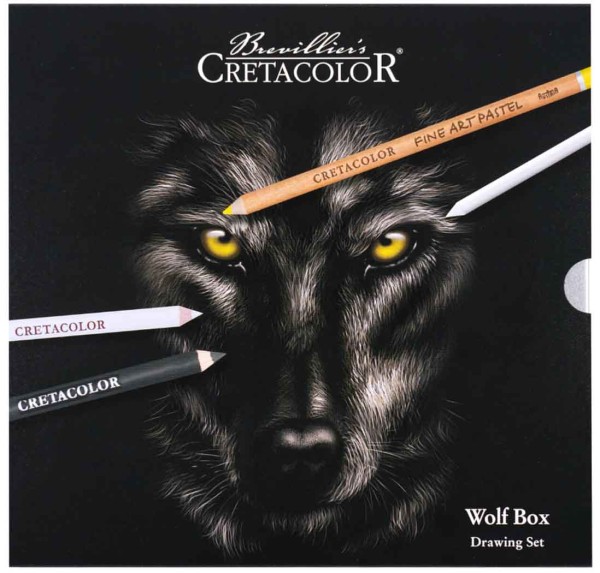 Lápis Esboço Drawing Set Box Estojo Wolf com 25 Unidades Ref.91400 2602 Cretacolor