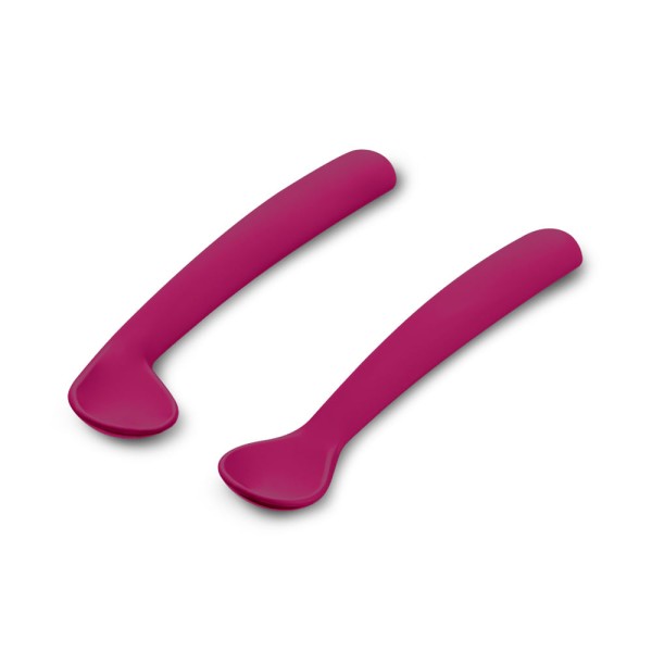 Encontraproduto.com.br - Kit Duas Colheres Silicone First Bites no Case Higiênico Rosa Fisher Price - BB1046OUT [Reembalado] BB1046OUT
