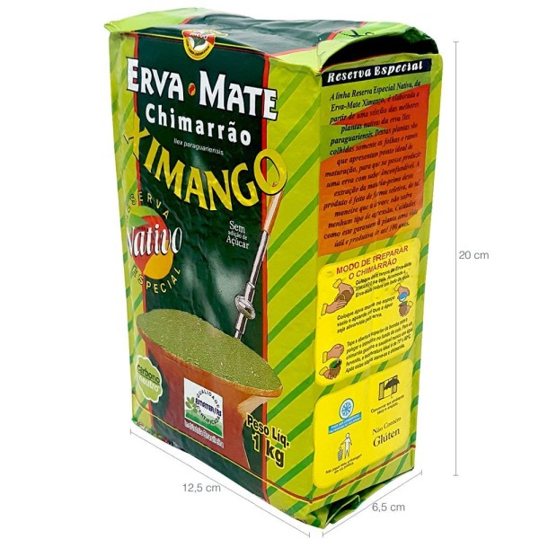 Encontraproduto.com.br - Kit 10 Erva-Mate Tererê Abacaxi E Menta 250G Ximango Ximaice