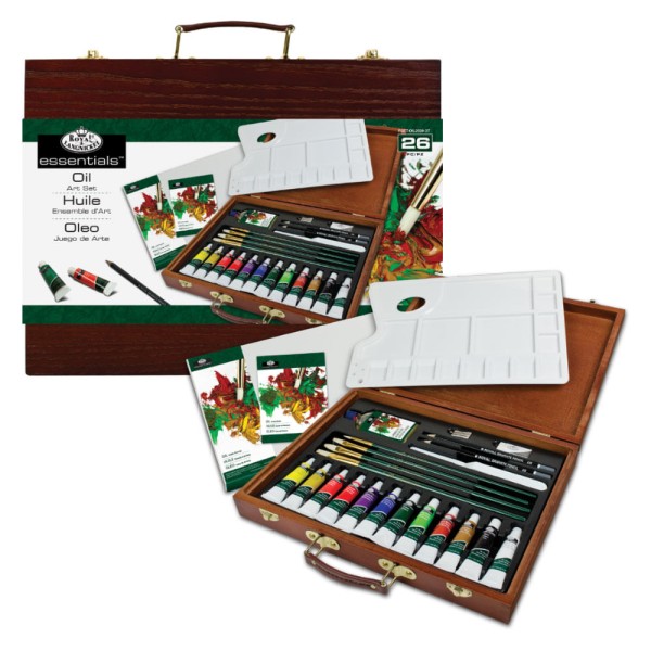 Encontraproduto.com.br - Maleta Essentials Óleo Royal & Langnickel com 26 Unidades - Rset-oil2030-3t