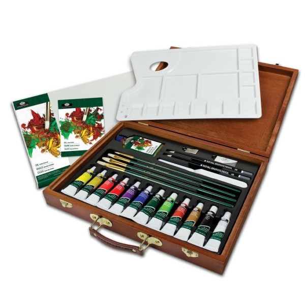 Encontraproduto.com.br - Maleta Essentials Óleo Royal & Langnickel com 26 Unidades - Rset-oil2030-3t
