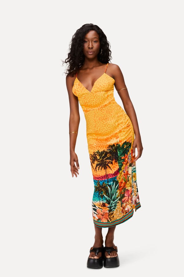 Vestido Midi Estampa Yes Brazil