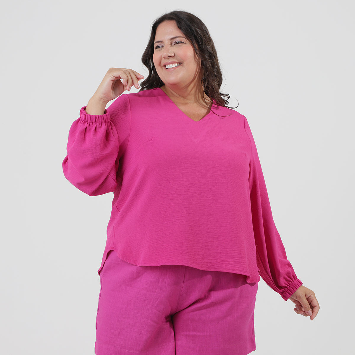 Blusa Manga Longa Elastico Off White