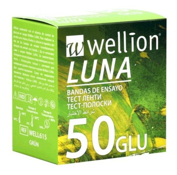 Tiras De teste wellion luna Duo Glicose 50 unid