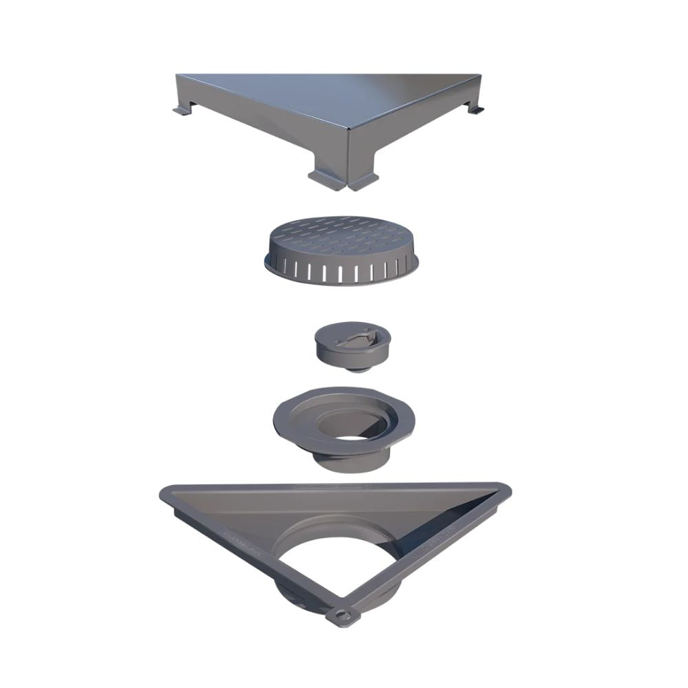 Ralo Linear Vertex 22,6x16cm Inox Triangular Elleve