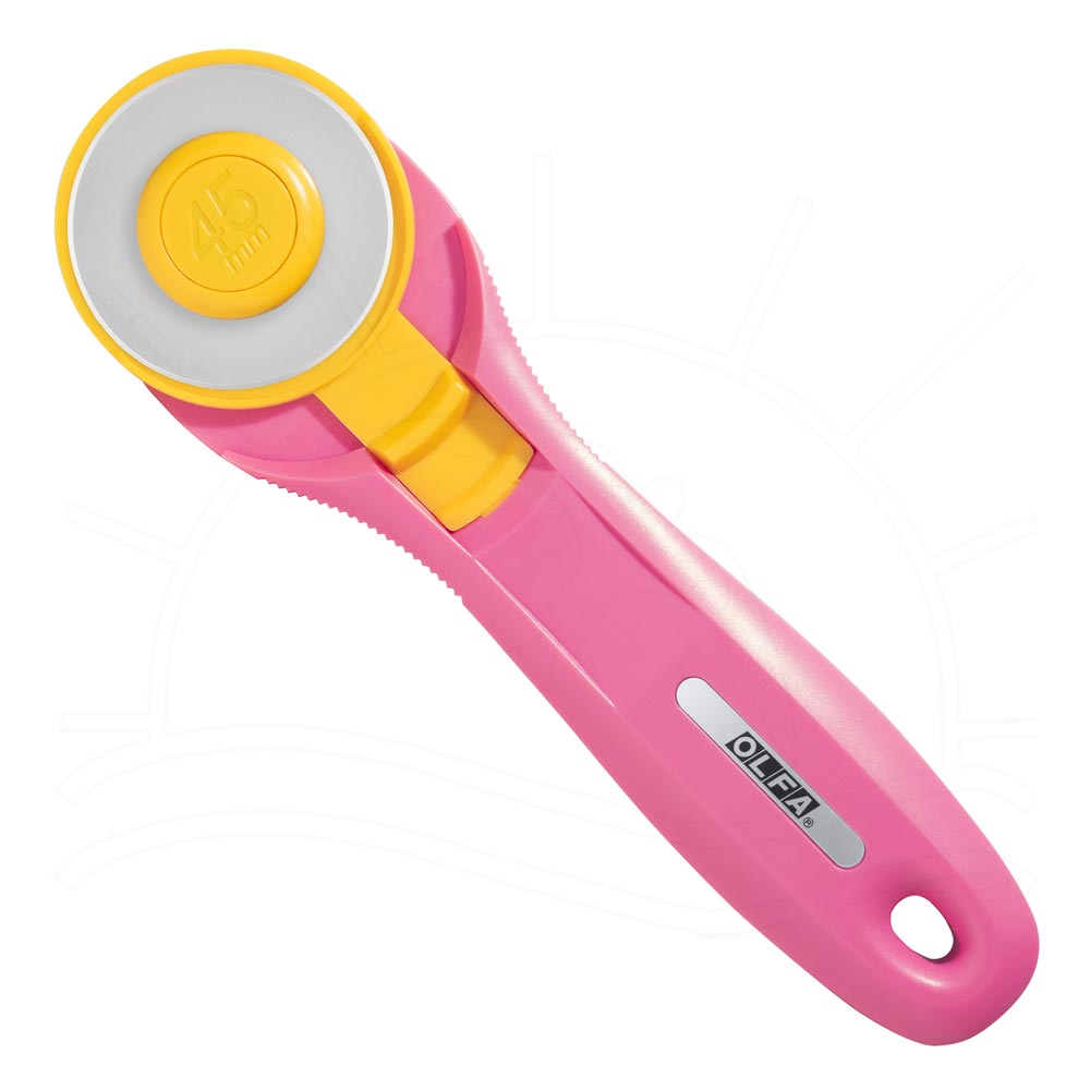 Encontraproduto.com.br - Cortador Circular Olfa Rosa 45mm RTY-2C/PIK