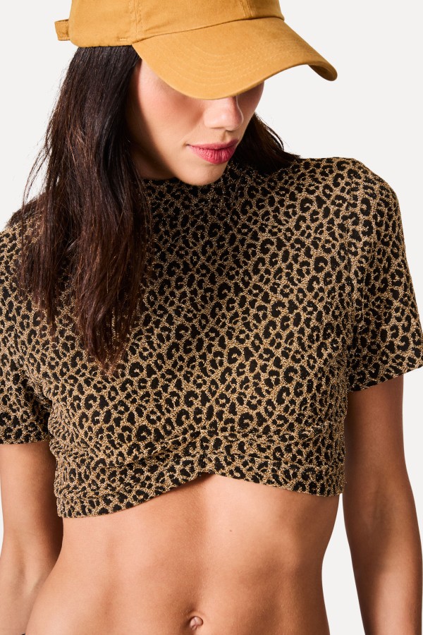 Top Malha Jacquard Rock
