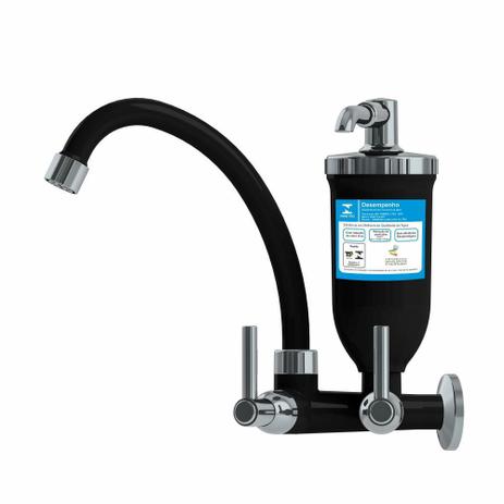 Encontraproduto.com.br - Torneira Purificadora ABS C70 2167 Parede Para Cozinha 1/4 Preto Delta
