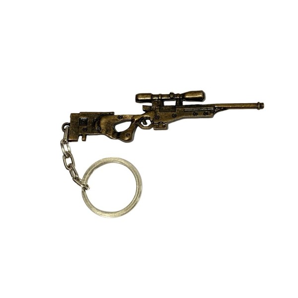 Encontraproduto.com.br - Chaveiro Sniper Rifle Awm Ouro Velho